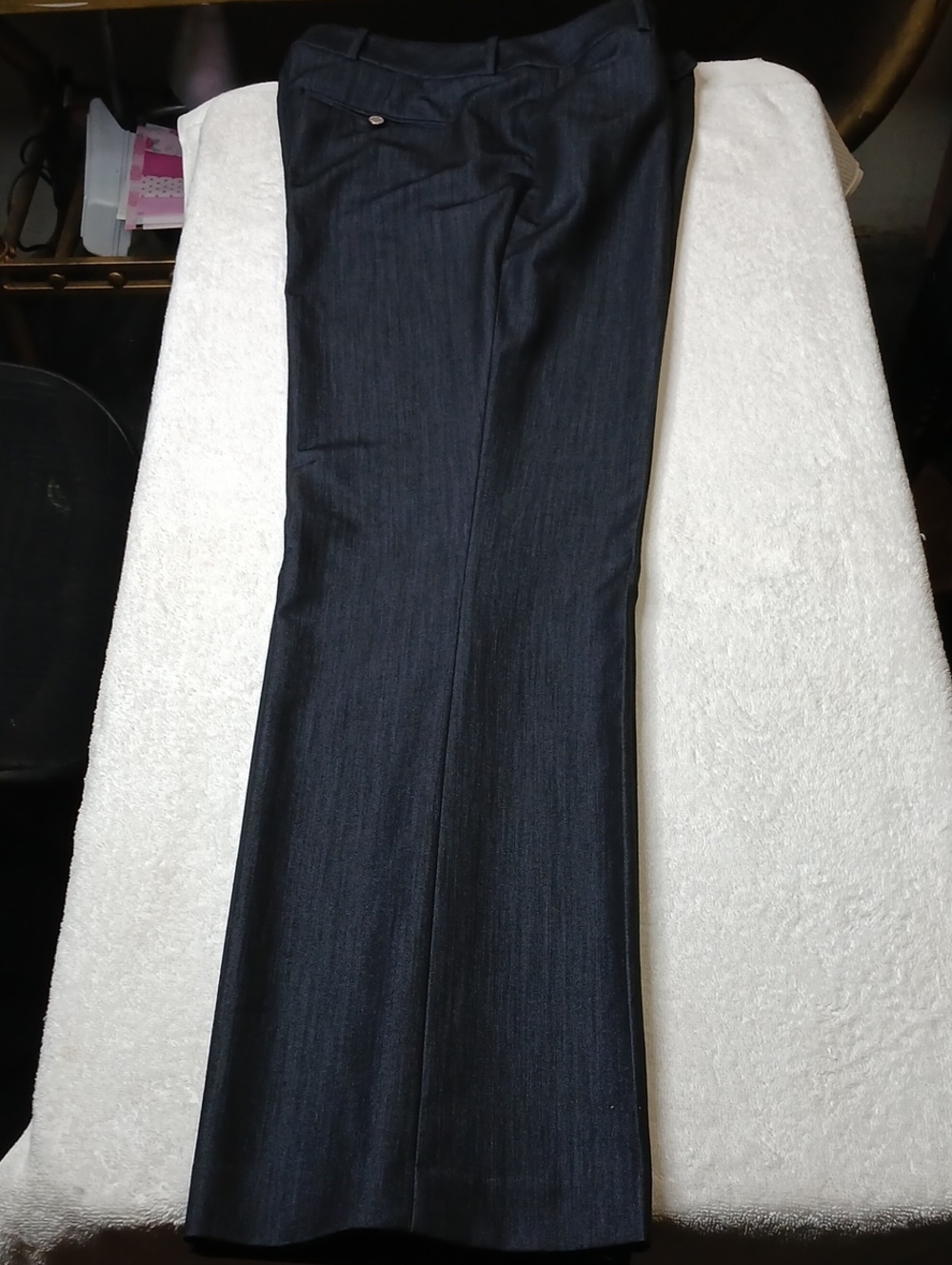 Calvin Klein Women's Dark Gray Wide-Leg Jeans